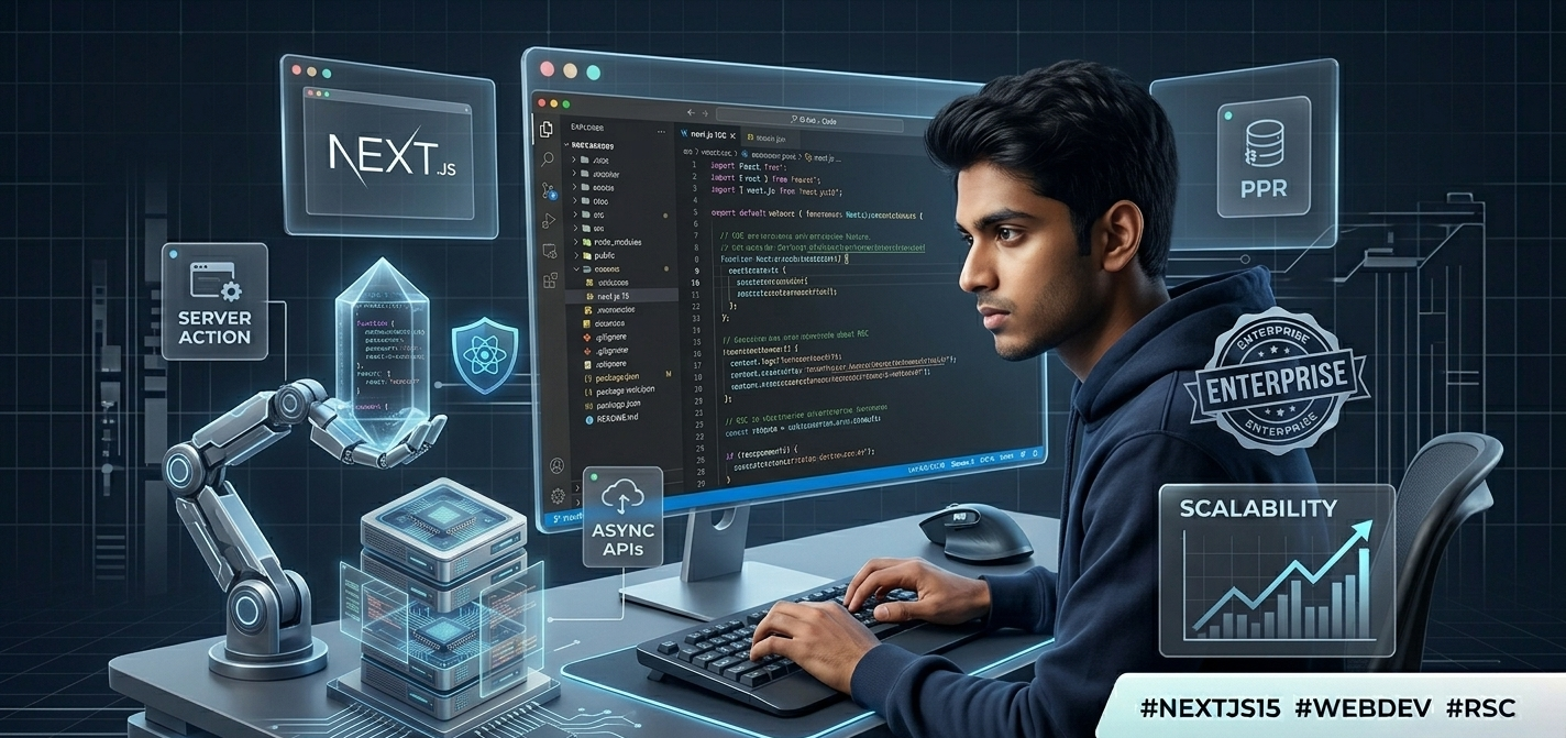 Seorang sedang coding, Futuristik