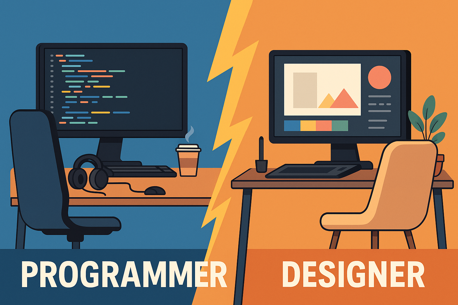 Setup Ruang Kerja Programmer vs Designer: Siapa yang Lebih Nyaman?