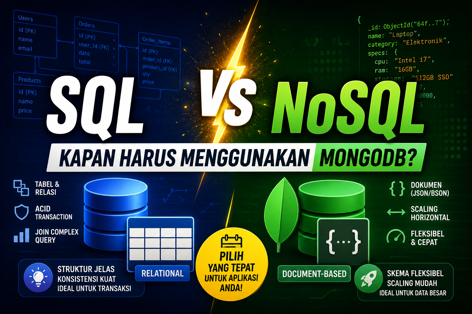 SQL vs NoSQL: Kapan Harus Menggunakan MongoDB?