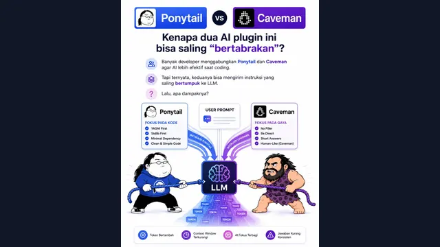 Ponytail vs Caveman: Apakah Dua AI Prompt Plugin Bisa Bekerja Bersama?